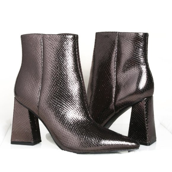 Marc Fisher NWOT Kulika Heeled Metallic Booties | Size 7 1/2 - Picture 3 of 8